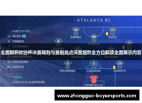 全面解析欧协杯决赛规则与赛制亮点深度细致全方位解读全面展示内容