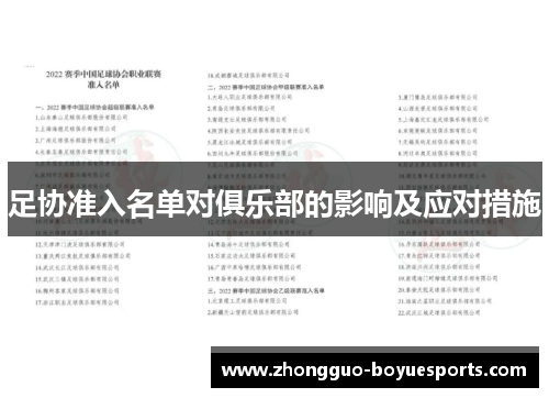 足协准入名单对俱乐部的影响及应对措施