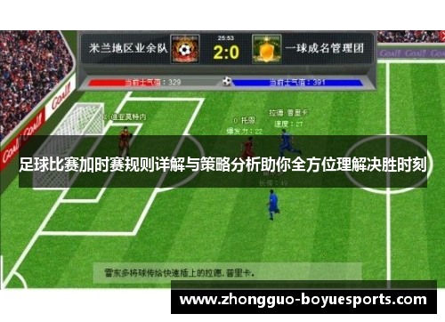 足球比赛加时赛规则详解与策略分析助你全方位理解决胜时刻 足球比赛加时赛规则详解与策略分析助你全方位理解决胜时刻